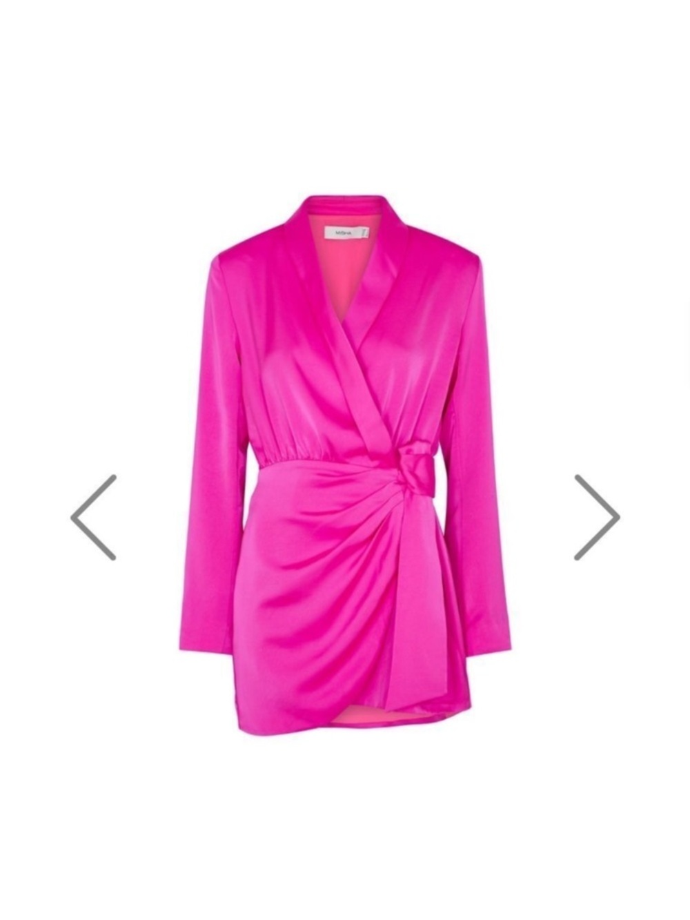 Misha Hot Pink Wrap Satin Chemise -  Women Intimates & Sleepwear